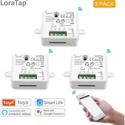 10A Wifi Smart Switch Remote Wireless Light Power Switch Intelligent Universal DIY Wifi Switch Work With Google Home Alexa