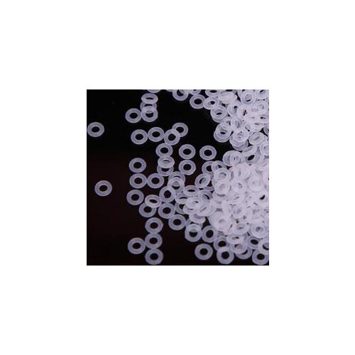 20pcs 2mm wire diameter white silicone O-ring outer waterproof insulation rubber band 41mm-49mm outer diameter