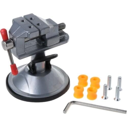 360 Degree Fixed Frame Sucker Clamp Adjustable Table Vise Rotatable Alloy Bench Screw for DIY Crafts Mold Repair Tool