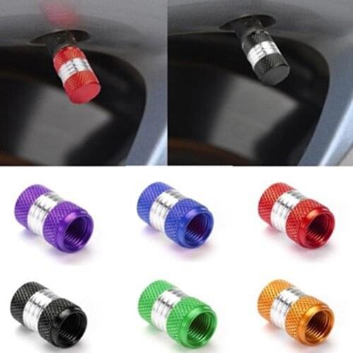 80% Hot Sale 4Pcs/Set Universal Aluminum Alloy Bright Color Tire Tyre Air Valve Stems Caps