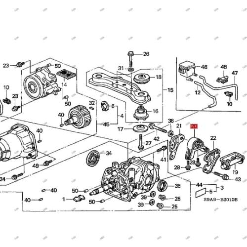 Car Limit block Rear differential bracket limit block hon dac rv Machine foot glue fixing frame Buffer rubber gasket
