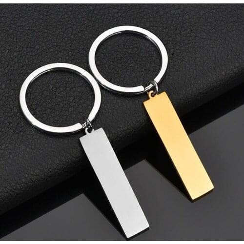 Custom Engraved Keychain For Car Logo Name Stainless Steel Personalized Gift Customized Anti-lost Keyring Key Chain Ring