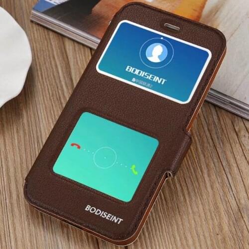 Stand Vintage Flip Leather Case & Silicone Back Case For Huawei P9 Lite Mini SLA-L22 SLA-L02 Case With View Window Case