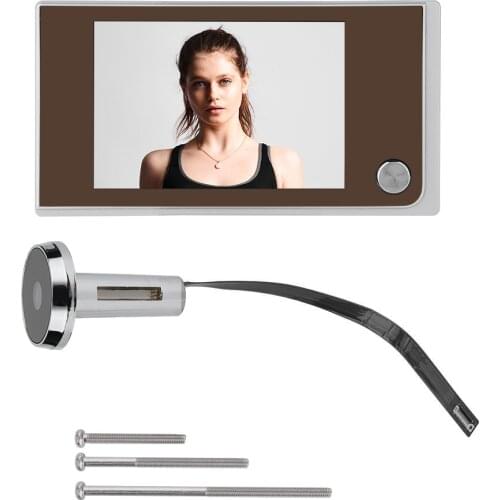 3.5" Digital LCD 120 Degree Peephole Viewer Photo Visual Monitoring Electronic Cat Eye Camera Doorbell