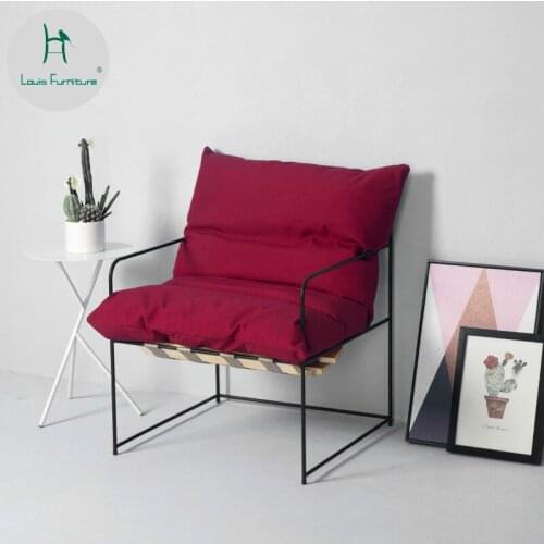 Louis Fashion Living Room Sofas Nordic Modern Simple Living Room Chair Very Lazy People Relax