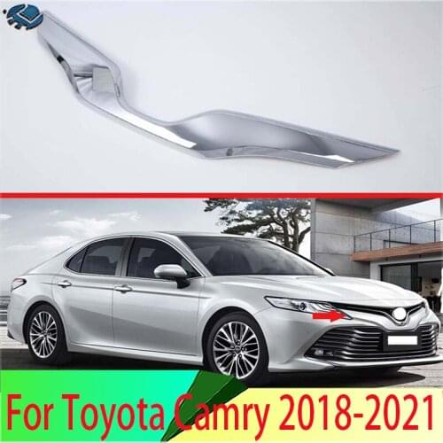 For Toyota Camry 2018 2019 Car Decoration ABS Chrome Matte Front Grille Cover Center Mesh Trim