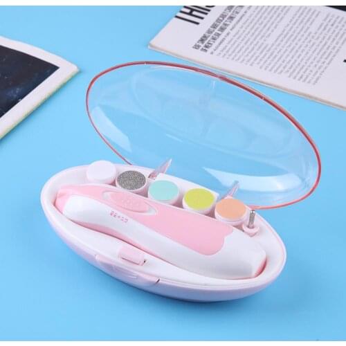 Electric Baby Nail Clipper Cutter Trimmer Scissors Kit Kid Infant Adult Newborn Nail Care Healthcare Manicure File Drill Bit Set