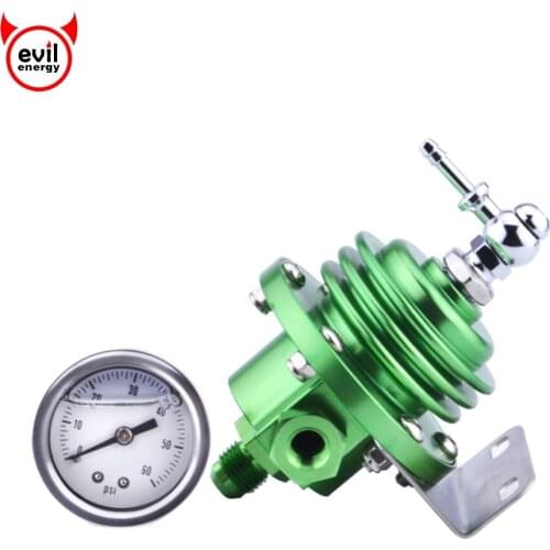Evil energy High Quality Aluminum Adjustable Fuel Pressure Regulator FPR With Gauge Oil Cooler Kit Oil Gauge JDM Kit