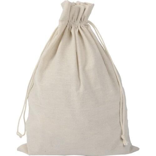 Ferimo 10pcs 30*40cm high grade environmental protection cotton bag sucker rope mouth gift wrapping pocket storage bags