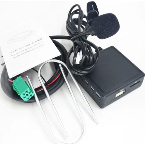 Biurlink 3.5 MM AUX USB Flash Drive TF Microphone Handsfree Media Bluetooth for Mini Input ISO 6Pin Renault Stereo Updatelist