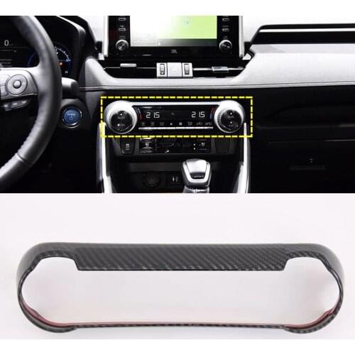 Car Interior Air Conditioning Button Switch Ring Cover Trim 1pcs For Toyota RAV4 RAV 4 2019 2020 Car Styling Accessories