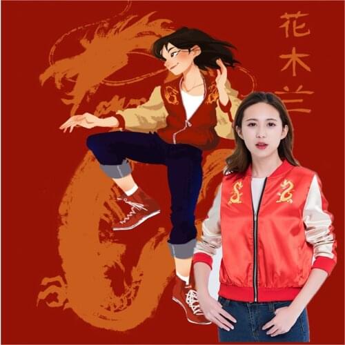 Cosplay Costume Princess Mulan Jacket Ralph Breaks the Internet Dragon Cosplay adult Kids Mulan Hoodies Wreck It Ralph 2 Mulan