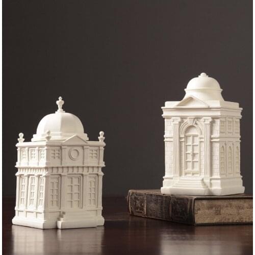 Creative European architecture Statue Resin sculpture Crafts Simple Living Room Ornaments Home Office Store Decors Decorations