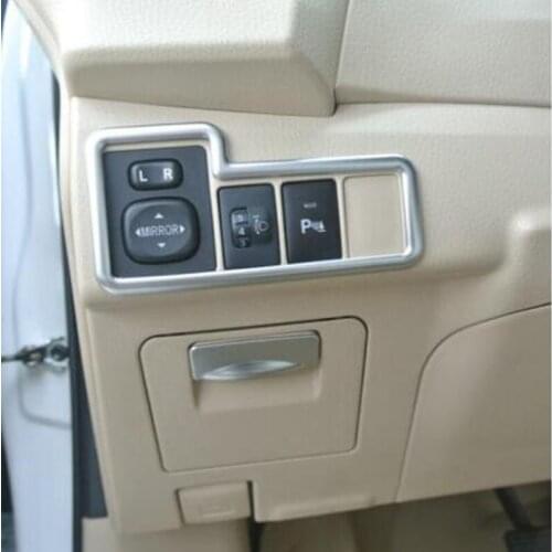 For Toyota corolla 2014 2015 ABS Matte Headlamps Adjustment Switch storage Box cover trim car accessories 2pcs