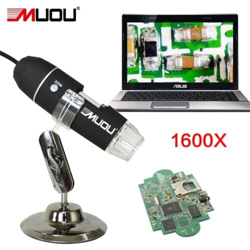 MUOU microscope 1600X magnification Electronic magnifier handheld digital microscope USB microscope + measurement