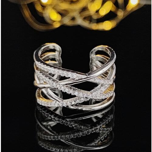 2021 New Arrival Trendy 925 Sterling Silver Fashion Ring For Girl Gift Love Christmas Gift Jewelry Wholesale Moonso R5525