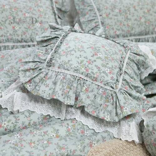 New Luxury Ruffle Lace cushion cover Fresh European pillow cover Bed bedding pillowcase Sofa throw pillow decorative pillows