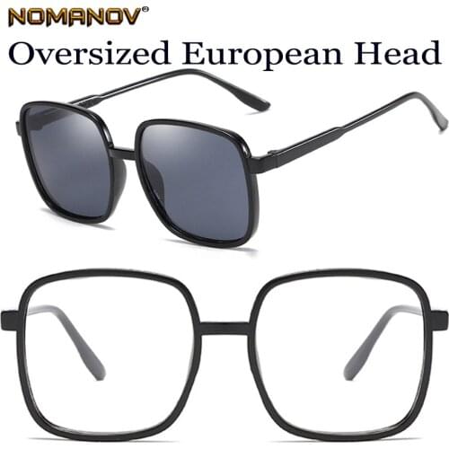 Custom Made Prescription Optical Glasses Photochromic TR90 Oversized Black Retro Frame Myopia Short Sight Reading