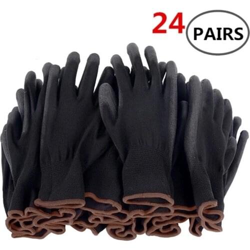 Nitrile, PU and Palm coated Safety work gloves, mechanical, 6-24 pairs, CE EN388