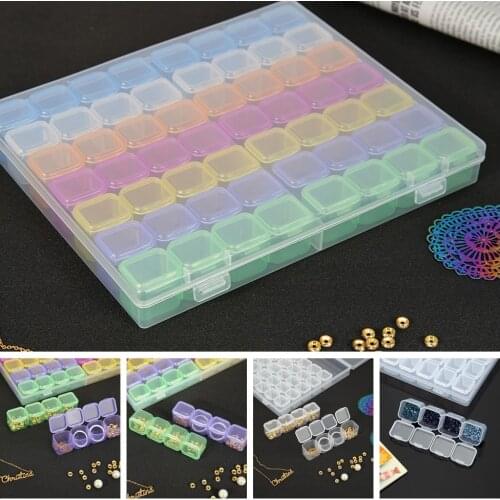 25/28/56 Grids 5D DIY Diamond Painting Drill Box Jewelry Box Rhinestone Embroidery Crystal Bead Organizer Storage Case Contain