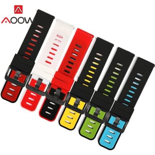 20mm 22mm Silicone Sport Strap Waterproof Men Women Rubber Replacement Band for Samsung Galaxy Huawei Watch GT2 46mm Amazfit GTR