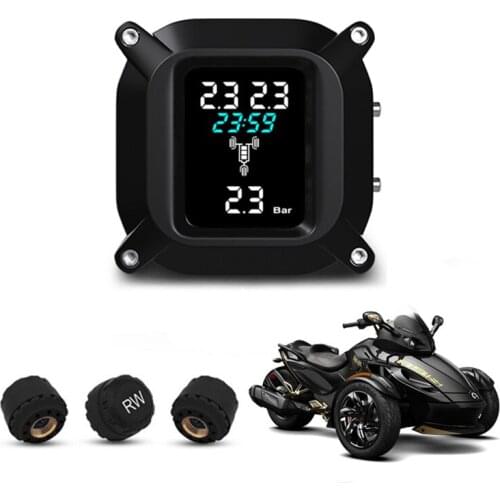 Smart Motorcycle TPMS Trikes Tire Pressure Monitor System Auto Security Alarm Systems Tyre Pressure Warning for 3 Wheelers