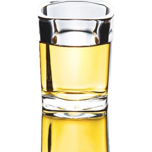 Square glass white wine glass whiskey glass machine square glass wine cup bottle Bar cups
