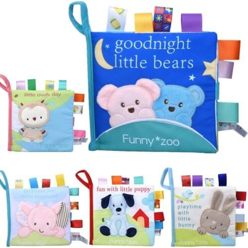 0-12 Months Baby Cloth Book Intelligence Development Soft Learning Cognize Reading Books for Kids Early Educational Toys