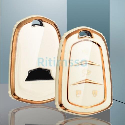 TPU Remote Smart Key Cover Fob Case Shell for Cadillac ATS CT6 CTS DTS XT5 Escalade ESV SRX STS XTS ELR 2014 2015 2016 2017 2018