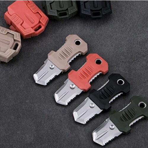 Outdoor portable belt beetle mini knife EDC portable tool webbing buckle Outdoor Survive