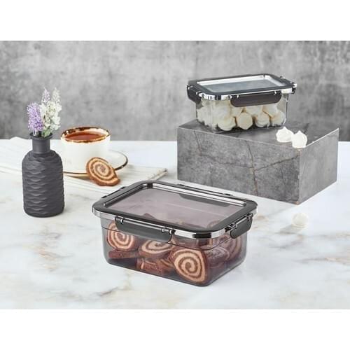 Vip John Luxury Ziplock Storage Container Smoked 1 Lt. + 2,20 Lt