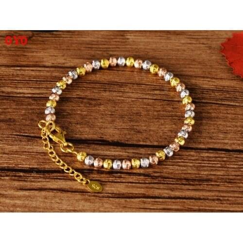 S925 sterling silver Italian craftsmanship color silver rose gold elastic soft gold color gold female bracelet