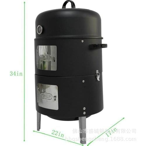 17inch 3in1 smoked Barbecue BBQ Grill Outdoor barbecue Portable Charcoal bbq grill Camping Equipments Birthdays Party Dropship