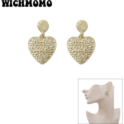 2021 New 24 1pair High-quality Environmentally Friendly Zinc Alloy Hearts Charms Dangle Earrings Womens Girls Accessories Gifts