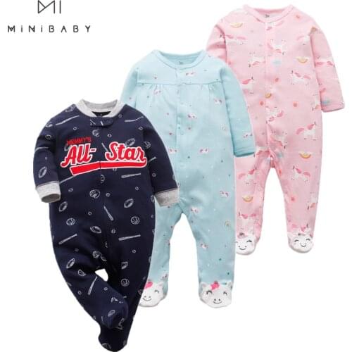2020 Newborn Spring Autumn baby romper Long Sleeve baby boy girls cotton baby clothes fashion Christmas clothes Climbing pajamas