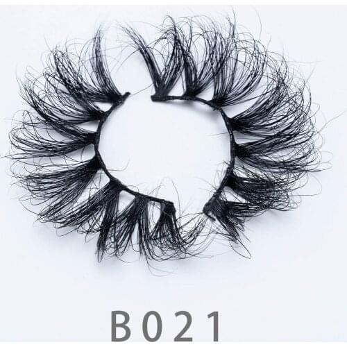 25mm B21 3D Mink Lashes Dramatic 5D Thick Long Fluffy Mink Lashes Natural False 6D Eyelashes Extension