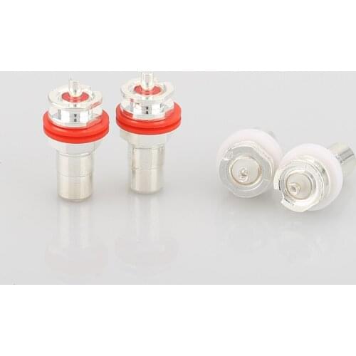 4Pcs CMC-826-AG CMC RCA Audio Female socket Connector Silver Plated for DIY amp