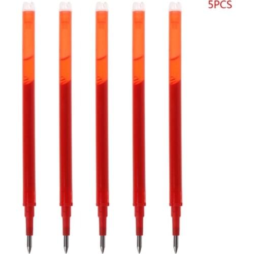 5pcs Black Green Blue Red Ink Erasable Gel Pen Refills Rods Large Capacity Writing Replacement School Supplies Stationery