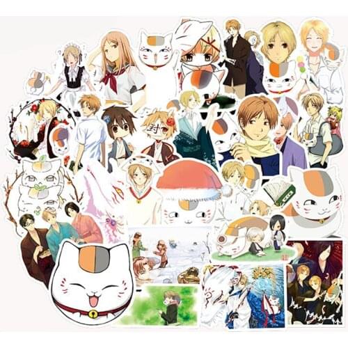 50pcs Natsumes Book Of Friends Anime Sticker PVC Graffiti Decals Suitcase Guitar Car Skateboard Waterproof