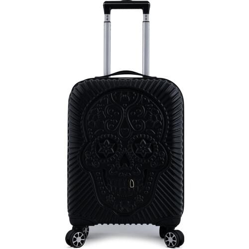 5180 dry Head 4 Wheeled Cabin Size Suitcase Black