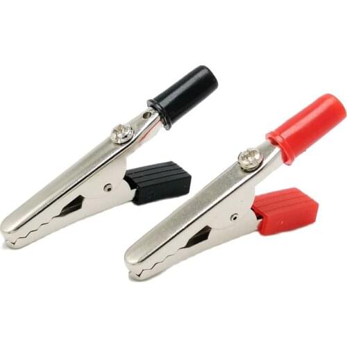 Steel alligator clip with 4mm banana jack connection and screw connection 50pcs/lot