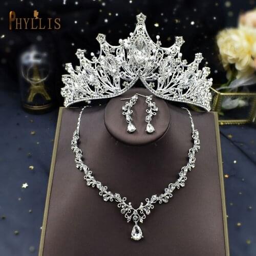 C45 2021 Fashion Exquisite Earrings Necklace Set Bride Forehead Chain Indian Bride Wedding Jewelry Set Crystal Bridal Jewelry