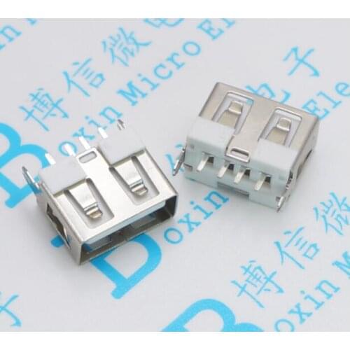 Free shipping 100PCS Boundless vertical AF10.0 USB socket type A-line short body 180 degrees flat boundless 10.0mm