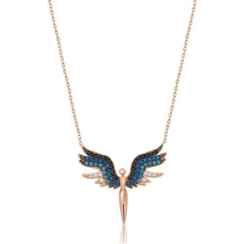 Daisy Silver Michael Angel Necklace 925 Sterling