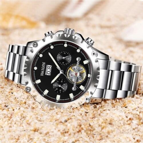 HAIQIN 2020 Mens watches mechanical watch mens watch automatic mens watches top brand luxury sport waterproof Steel tourbillon