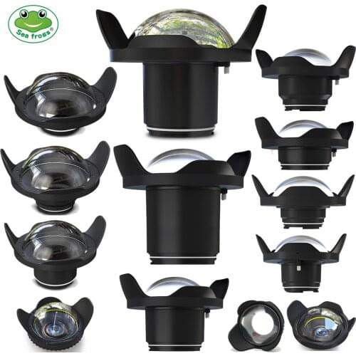 Camera Diving Fisheye Wide Angle Lens Dome Port Waterproof Flash Strobe for Sony Canon Nikon Camera Underwater Housing Case