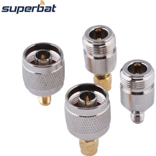 Superbat 4pcs/kit SMA-N Adapter Kit SMA to N 4 Type SMA Female/Male to N Jack/Plug Nickel & Gold Plated Low Price
