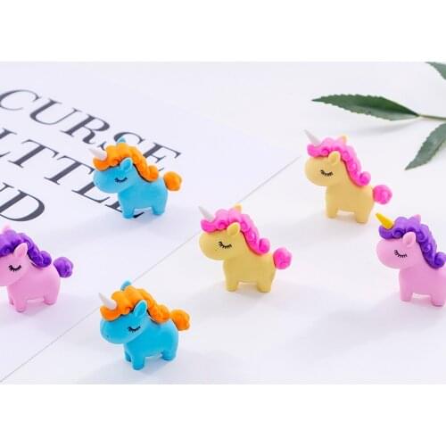 1pc Fat Unicorn Creative Eraser Pencil Eraser Cartoon Erasers Wholesale