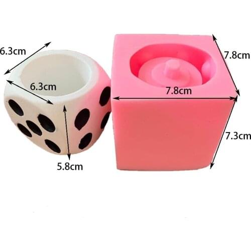 Small Dice Concrete Flowerpot Silicone Mold DIY Succulent Pot