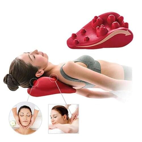 JYTOP Portable Stretcher Neck Massager Cervical Spine Pain Relief Pillow Massage Tool Suitable for Family Travel Fitness